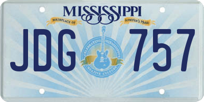 MS license plate JDG757