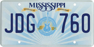 MS license plate JDG760