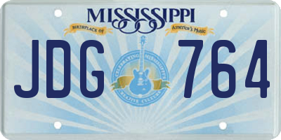 MS license plate JDG764