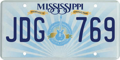 MS license plate JDG769