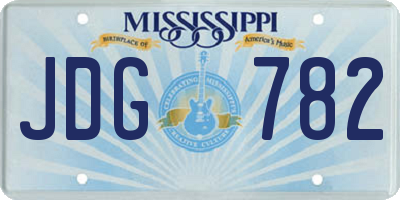 MS license plate JDG782
