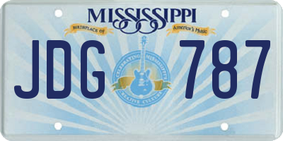 MS license plate JDG787