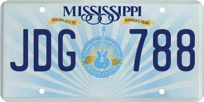 MS license plate JDG788