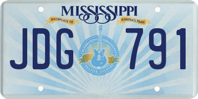 MS license plate JDG791