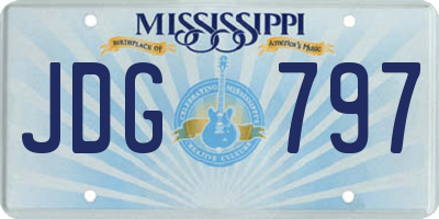MS license plate JDG797