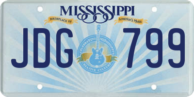 MS license plate JDG799