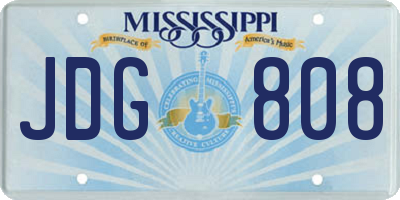 MS license plate JDG808