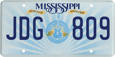 MS license plate JDG809