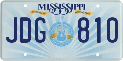 MS license plate JDG810