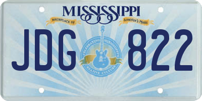 MS license plate JDG822