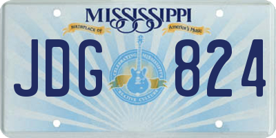 MS license plate JDG824