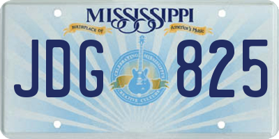 MS license plate JDG825