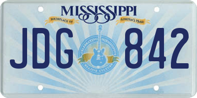 MS license plate JDG842