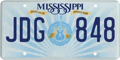 MS license plate JDG848