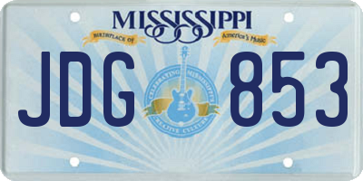MS license plate JDG853