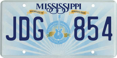 MS license plate JDG854