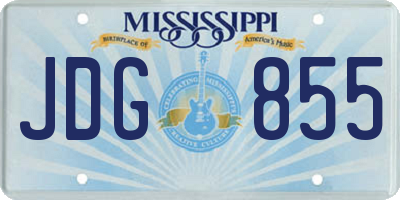MS license plate JDG855