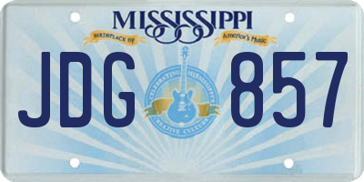MS license plate JDG857