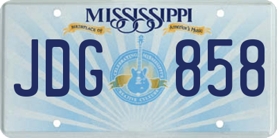 MS license plate JDG858