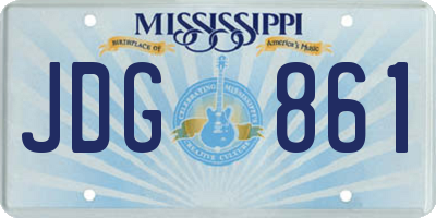 MS license plate JDG861