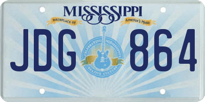 MS license plate JDG864