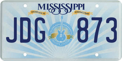 MS license plate JDG873