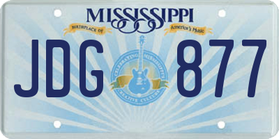 MS license plate JDG877