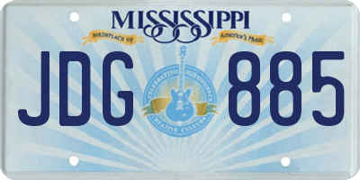 MS license plate JDG885