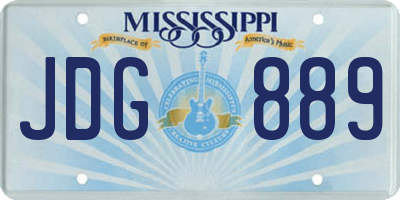 MS license plate JDG889