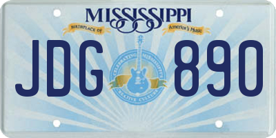MS license plate JDG890