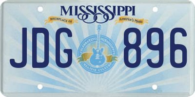 MS license plate JDG896