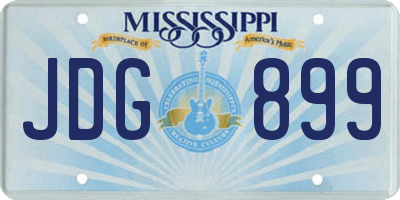 MS license plate JDG899