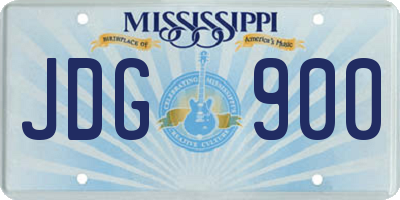 MS license plate JDG900