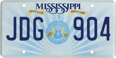 MS license plate JDG904