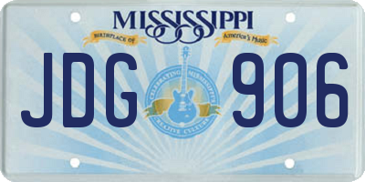 MS license plate JDG906