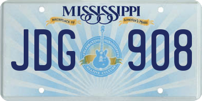 MS license plate JDG908
