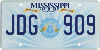 MS license plate JDG909