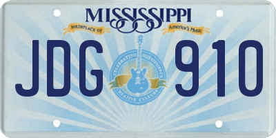 MS license plate JDG910