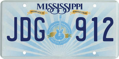 MS license plate JDG912