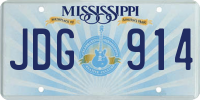 MS license plate JDG914