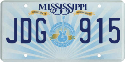 MS license plate JDG915