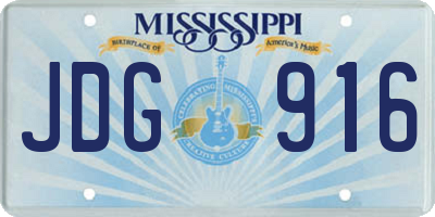 MS license plate JDG916