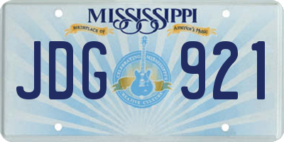 MS license plate JDG921
