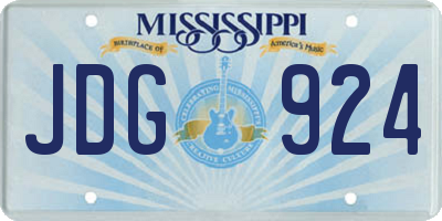 MS license plate JDG924