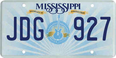 MS license plate JDG927