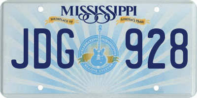 MS license plate JDG928