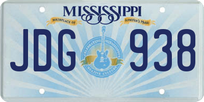 MS license plate JDG938