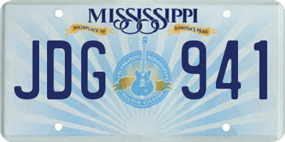 MS license plate JDG941