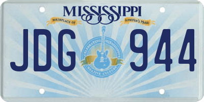 MS license plate JDG944