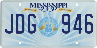 MS license plate JDG946